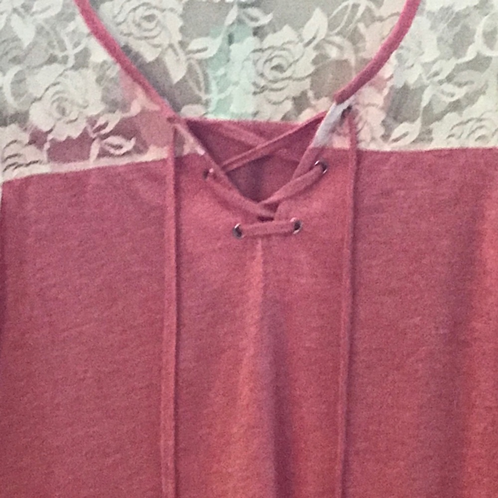 NWT Dressfo Pink & White Lace Top (Size XXL) - Picture 8 of 16
